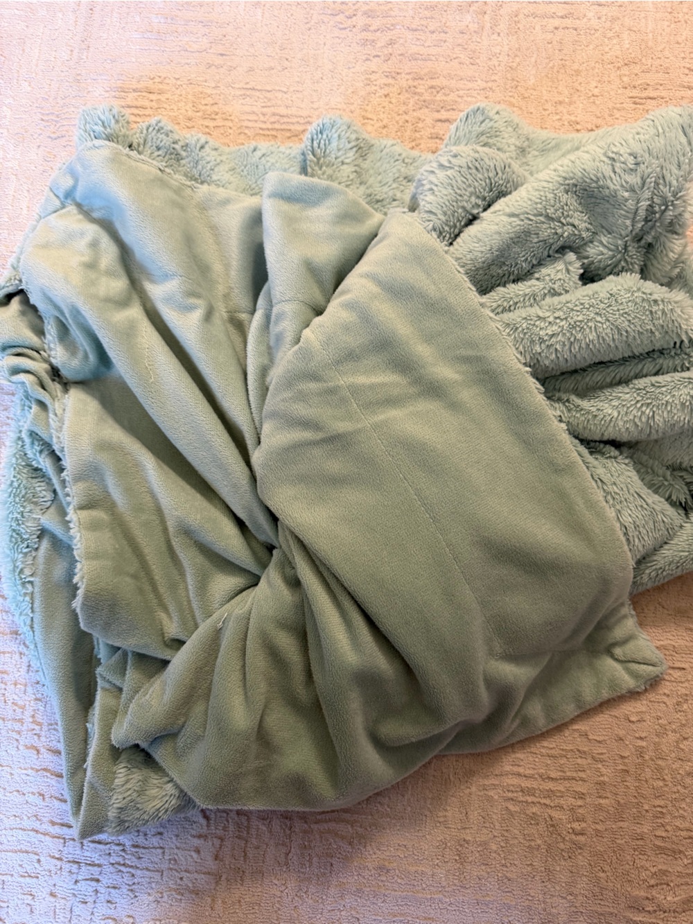 Plush Light Blue Throw Blanket - Soft Cozy Home Bedding - Picture 3 of 3